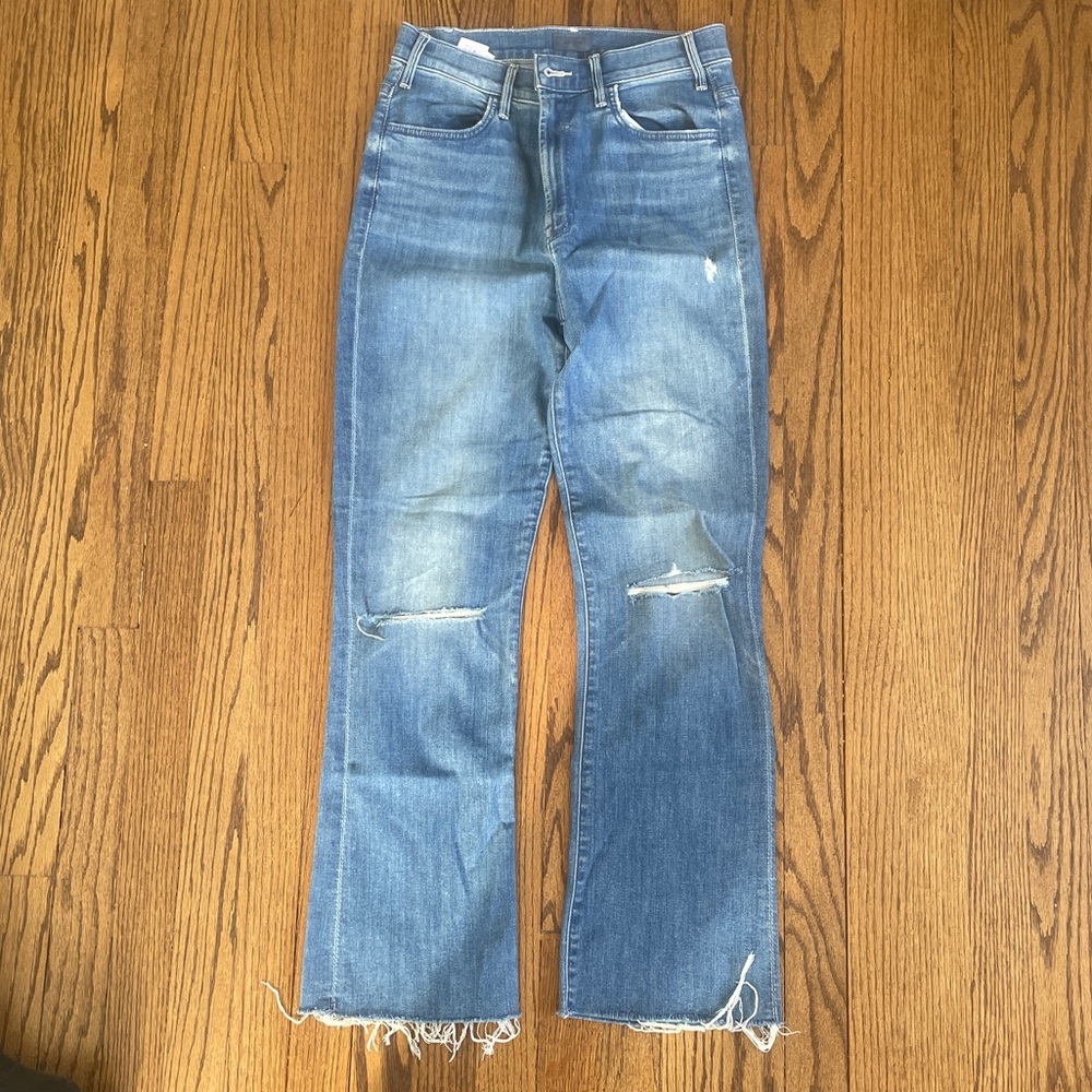 MOTHER Blue Flare Jeans - Picture 2 of 6
